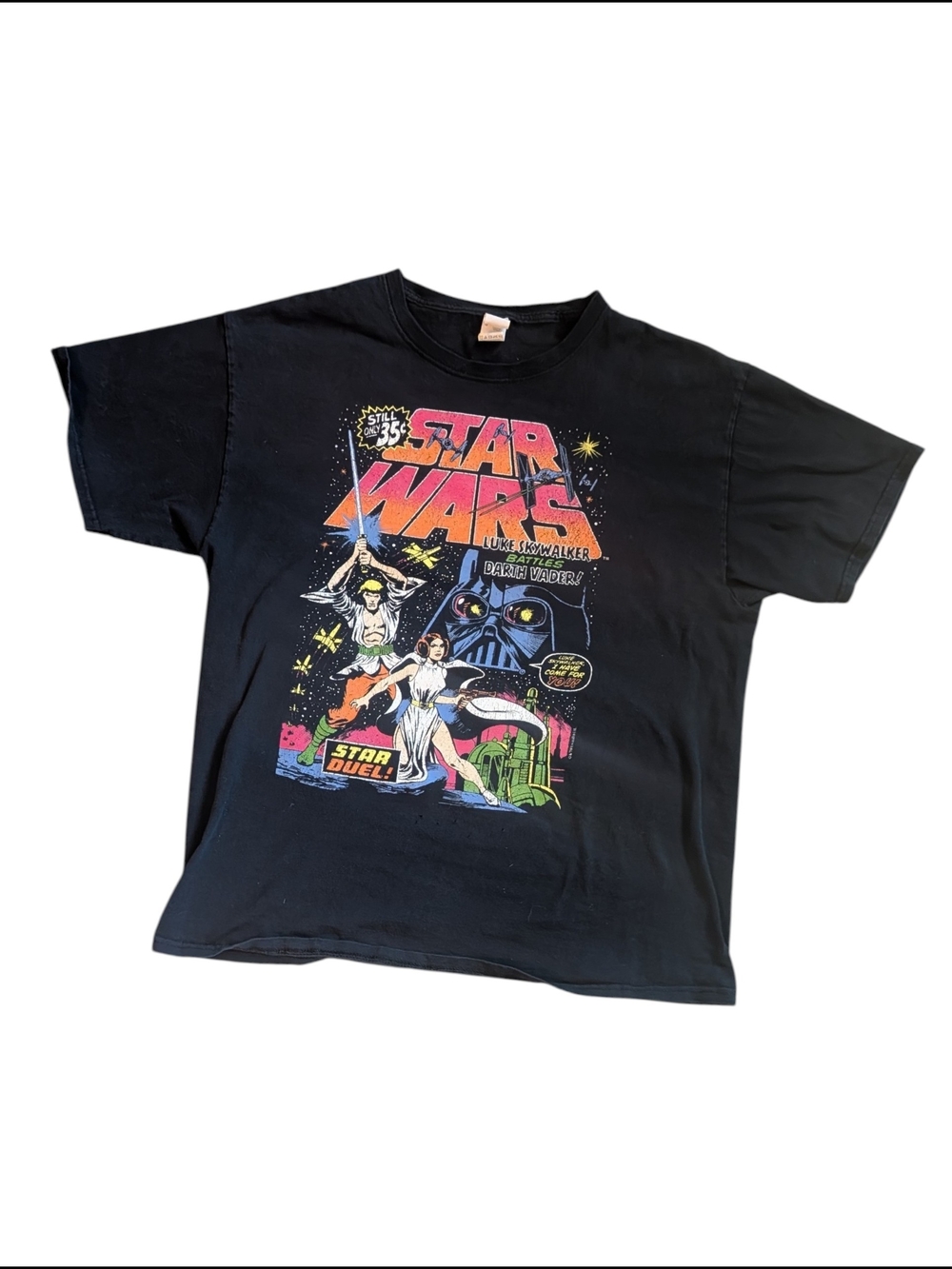 Star Wars Retro Distressed Vader Graphic Tee Men's Large